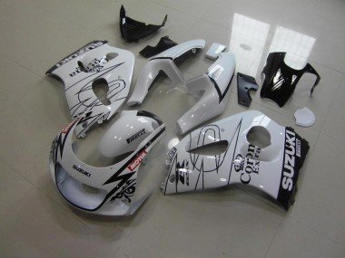 1996-2000 White Corona Suzuki GSXR 600 Motor Fairings