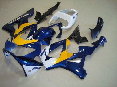 2000-2001 Dark Blue Yellow White Honda CBR900RR 929 Motorbike Fairing
