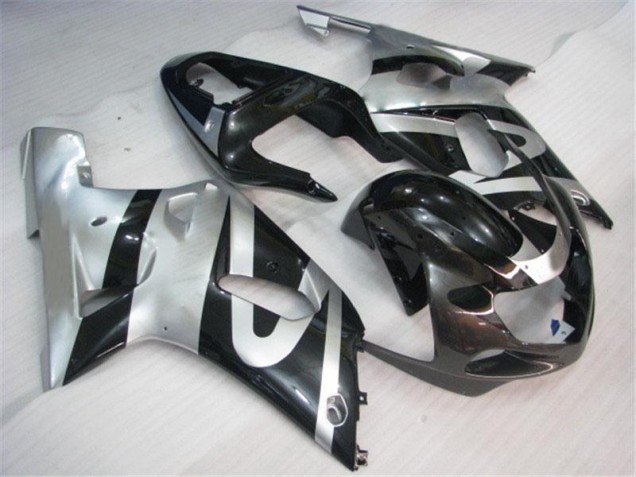2001-2003 Silver Black Suzuki GSXR 600/750 Bike Fairings 2001-2003 Silver Black Suzuki GSXR 600/750 Bike Fairings