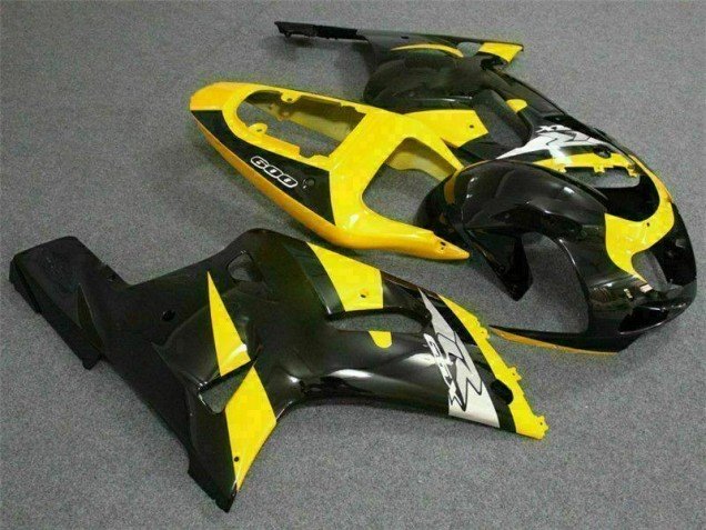 2001-2003 Yellow Black Suzuki GSXR 600/750 Motorcycle Replacement Fairings 2001-2003 Yellow Black Suzuki GSXR 600/750 Motorcycle Replacement Fairings