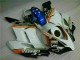 2004-2005 White Blue Honda CBR1000RR Replacement Fairings 2004-2005 White Blue Honda CBR1000RR Replacement Fairings