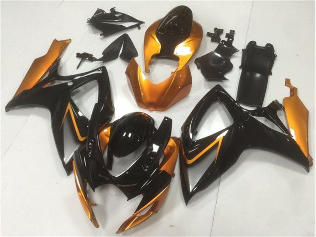 2006-2007 Black Orange Suzuki GSXR 600/750 Motor Fairings