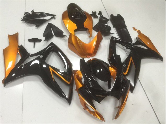 2006-2007 Black Orange Suzuki GSXR 600/750 Motor Fairings