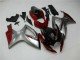 2006-2007 Red Silver Suzuki GSXR 600/750 Bike Fairing Kit