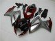 2006-2007 Red Silver Suzuki GSXR 600/750 Bike Fairing Kit