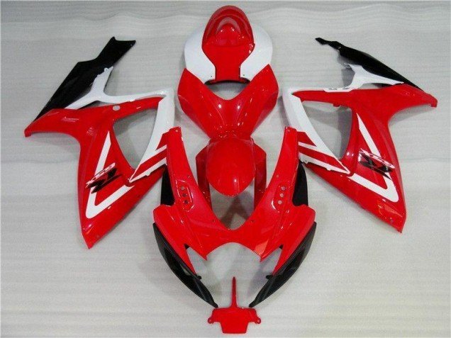 2006-2007 Red White Suzuki GSXR 600/750 Motorbike Fairing 2006-2007 Red White Suzuki GSXR 600/750 Motorbike Fairing