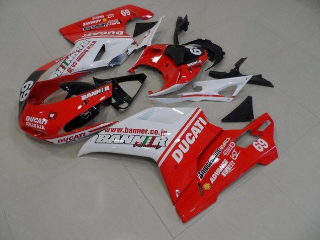 2007-2014 Orange Banner 69 Ducati 848 1098 1198 Replacement Fairings 2007-2014 Orange Banner 69 Ducati 848 1098 1198 Replacement Fairings