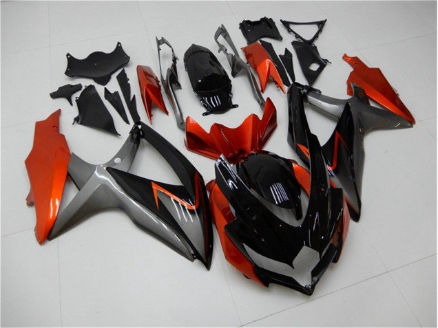 2008-2010 Black Orange Grey Suzuki GSXR 600/750 Motorbike Fairing Kits 2008-2010 Black Orange Grey Suzuki GSXR 600/750 Motorbike Fairing Kits