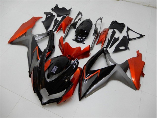 2008-2010 Black Orange Grey Suzuki GSXR 600/750 Motorbike Fairing Kits 2008-2010 Black Orange Grey Suzuki GSXR 600/750 Motorbike Fairing Kits