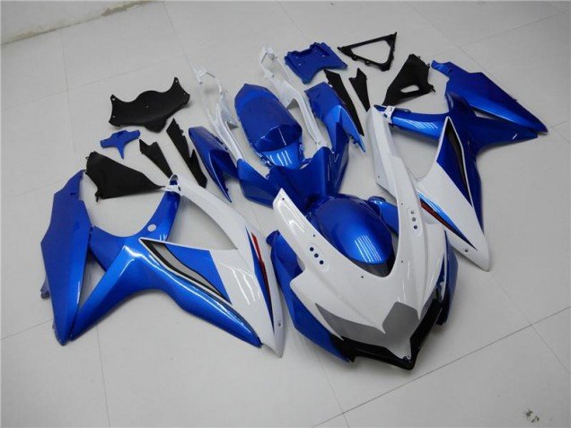 2008-2010 White Blue Suzuki GSXR 600/750 Replacement Fairings 2008-2010 White Blue Suzuki GSXR 600/750 Replacement Fairings