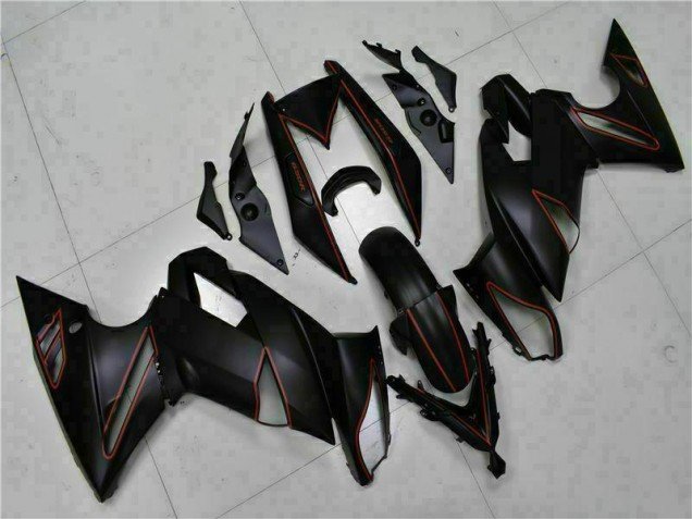 2009-2011 Black Red Kawasaki EX650 Motorbike Fairing