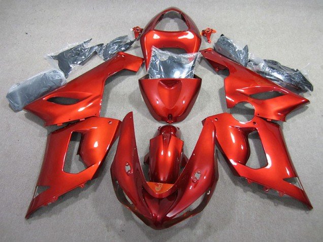 2005-2006 Orange Kawasaki ZX6R Motor Fairings 2005-2006 Orange Kawasaki ZX6R Motor Fairings