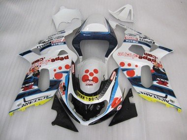 2001-2003 White Blue Dark Dog Suzuki GSXR600 Bike Fairings
