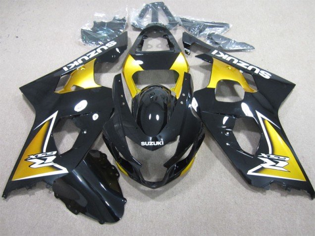 2004-2005 Black Yellow Suzuki GSXR600 Motorcycle Replacement Fairings 2004-2005 Black Yellow Suzuki GSXR600 Motorcycle Replacement Fairings