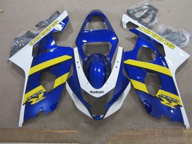 2004-2005 Blue White Yellow Suzuki GSXR600 Replacement Motorcycle Fairings
