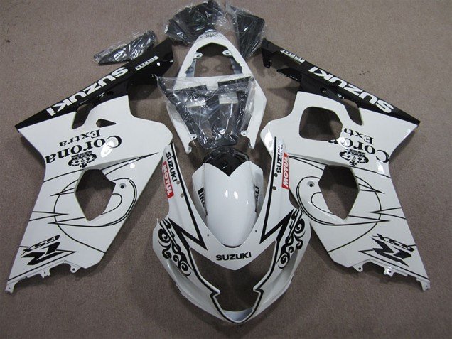 2004-2005 White Corona Extra Motul Suzuki GSXR600 Bike Fairing Kit 2004-2005 White Corona Extra Motul Suzuki GSXR600 Bike Fairing Kit