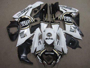 2011-2021 White Lucky Strike Black Motul Suzuki GSXR600 Motorcycle Bodywork