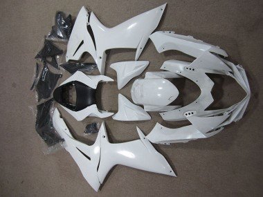 2011-2021 White Suzuki GSXR600 Replacement Fairings