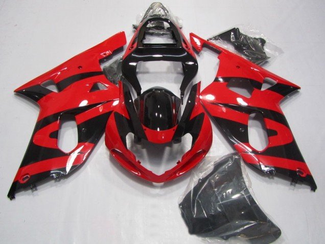 2001-2003 Black Red Suzuki GSXR750 Motorcycle Fairings 2001-2003 Black Red Suzuki GSXR750 Motorcycle Fairings
