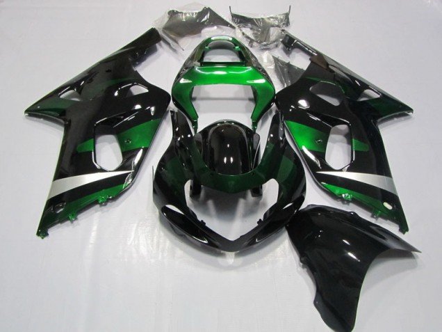 2001-2003 Black Green Suzuki GSXR750 Motorcycle Fairing
