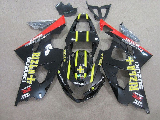 2004-2005 Black Yellow Rizla Suzuki GSXR750 Bike Fairing