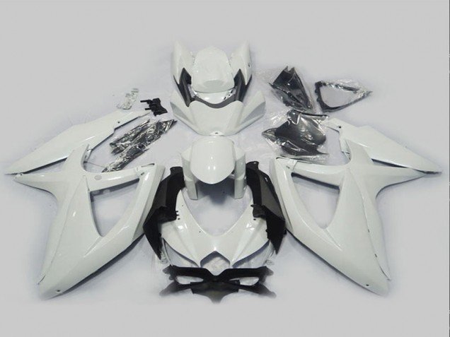 2008-2010 White Suzuki GSXR750 Motorcycle Fairing Kits 2008-2010 White Suzuki GSXR750 Motorcycle Fairing Kits